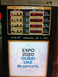 gold prices in Dubai