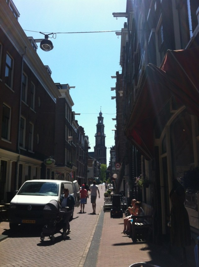 A view of the Westerkerk near the Ann Frank house
